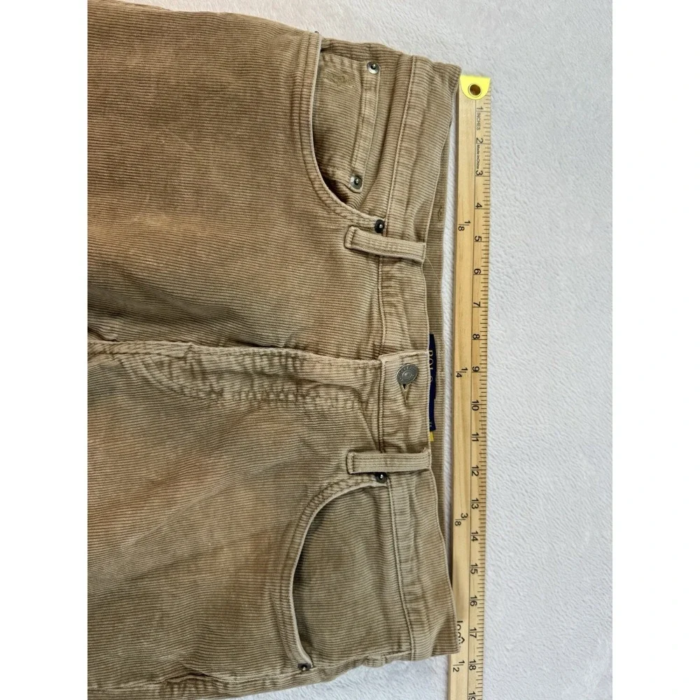 Polo Ralph Lauren Varick Slim Straight Corduroy Pants Lightly Used 33x30 Tan